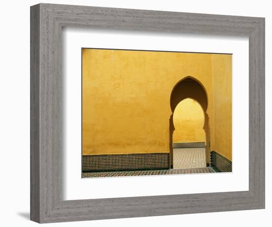 Doorway at Mausoleum of Moulay Ismail-Paul Souders-Framed Photographic Print