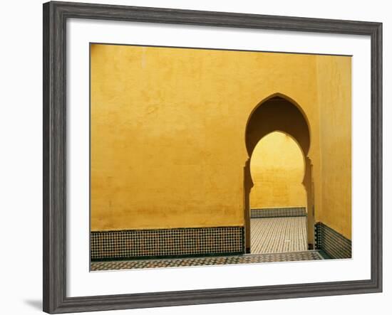 Doorway at Mausoleum of Moulay Ismail-Paul Souders-Framed Photographic Print