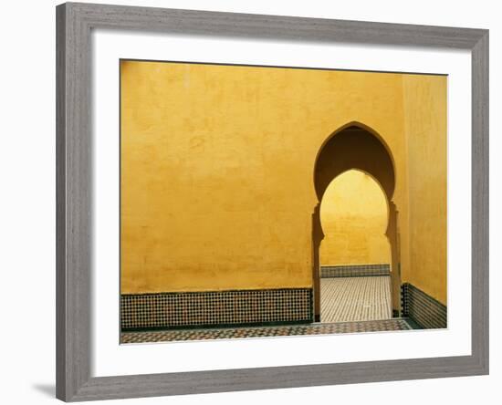 Doorway at Mausoleum of Moulay Ismail-Paul Souders-Framed Photographic Print