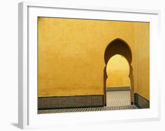 Doorway at Mausoleum of Moulay Ismail-Paul Souders-Framed Photographic Print