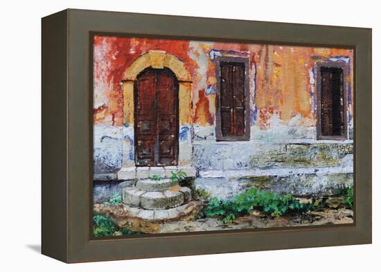 Doorway, Corfu, 2006-Trevor Neal-Framed Premier Image Canvas