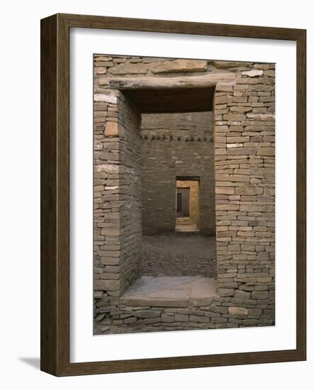 Doorway in Pueblo Bonito, Chaco Canyon National Park, New Mexico-Greg Probst-Framed Photographic Print
