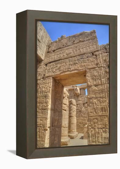 Doorway in the Temple of Khonsu, Karnak Temple, Luxor, Thebes, Egypt, North Africa, Africa-Richard Maschmeyer-Framed Premier Image Canvas