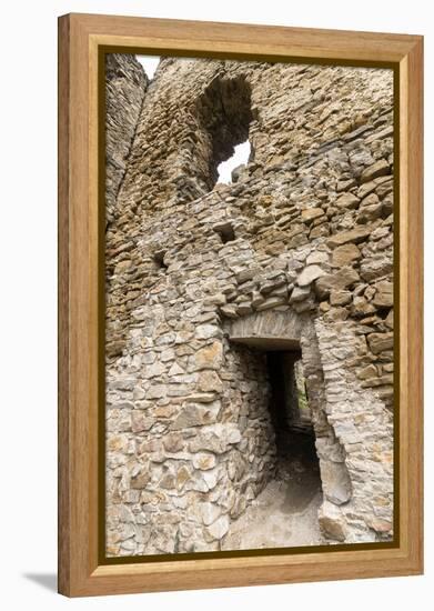 Doorway Leading into the Old Abandoned Castle in Slovakia-alexabelov-Framed Premier Image Canvas