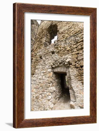 Doorway Leading into the Old Abandoned Castle in Slovakia-alexabelov-Framed Photographic Print