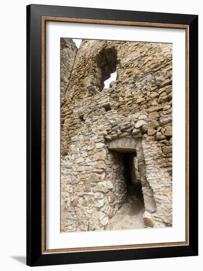 Doorway Leading into the Old Abandoned Castle in Slovakia-alexabelov-Framed Photographic Print