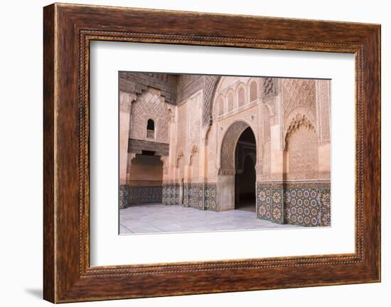 Doorway, Medersa Ali Ben Youssef (Madrasa Bin Yousuf), Medina, Marrakesh, Morocco-Stephen Studd-Framed Photographic Print