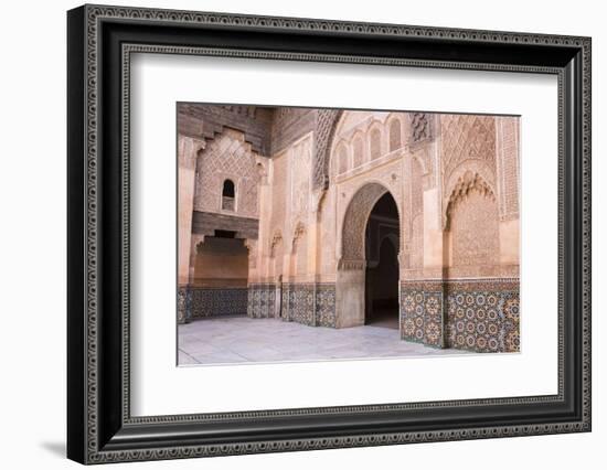 Doorway, Medersa Ali Ben Youssef (Madrasa Bin Yousuf), Medina, Marrakesh, Morocco-Stephen Studd-Framed Photographic Print