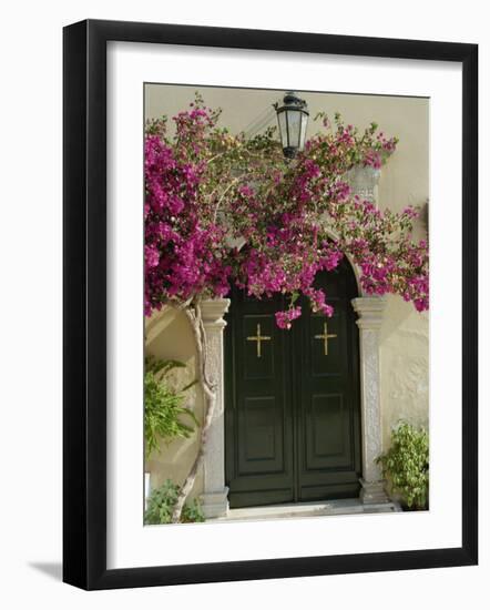 Doorway of Paleokastritsa Monastery, Corfu, Ionian Islands, Greek Islands, Greece, Europe-Hans Peter Merten-Framed Photographic Print