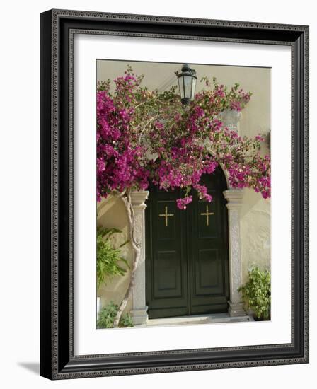 Doorway of Paleokastritsa Monastery, Corfu, Ionian Islands, Greek Islands, Greece, Europe-Hans Peter Merten-Framed Photographic Print