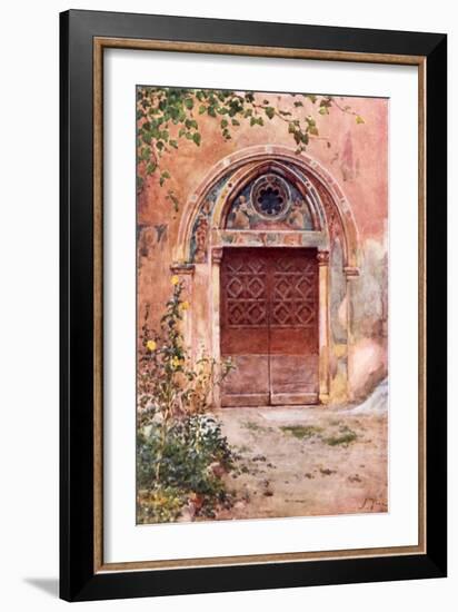 Doorway of the Monastery of S Benedict (Sagro Speco) at Subiaco-Alberto Pisa-Framed Giclee Print