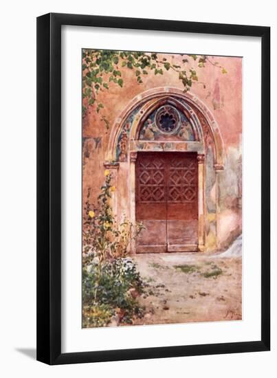 Doorway of the Monastery of S Benedict (Sagro Speco) at Subiaco-Alberto Pisa-Framed Giclee Print