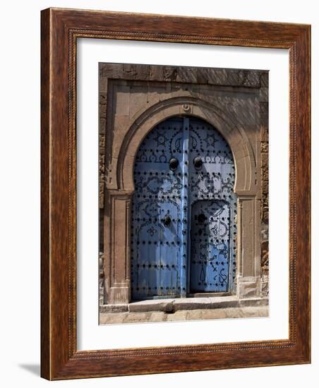 Doorway, Sidi Bou Said, Tunisia, North Africa, Africa-J Lightfoot-Framed Photographic Print