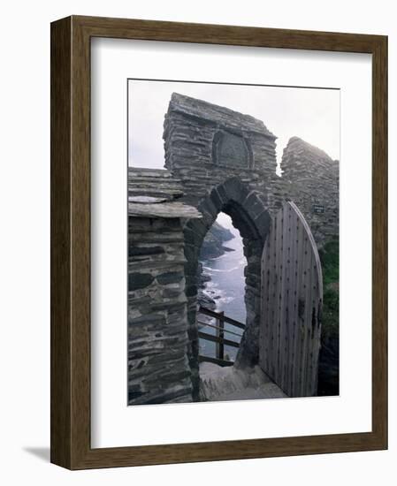 Doorway, Tintagel Castle, Cornwall, England, United Kingdom-Adam Woolfitt-Framed Photographic Print