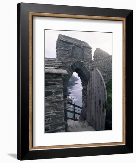 Doorway, Tintagel Castle, Cornwall, England, United Kingdom-Adam Woolfitt-Framed Photographic Print