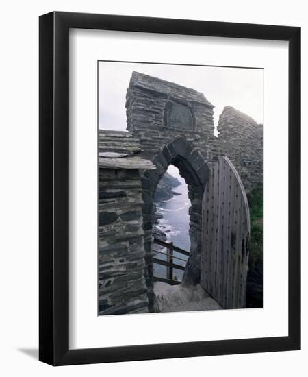 Doorway, Tintagel Castle, Cornwall, England, United Kingdom-Adam Woolfitt-Framed Photographic Print