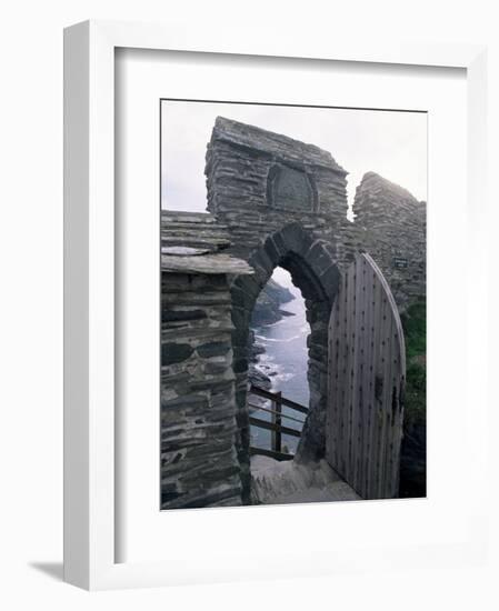 Doorway, Tintagel Castle, Cornwall, England, United Kingdom-Adam Woolfitt-Framed Photographic Print