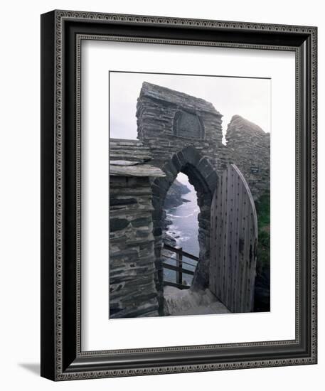 Doorway, Tintagel Castle, Cornwall, England, United Kingdom-Adam Woolfitt-Framed Photographic Print