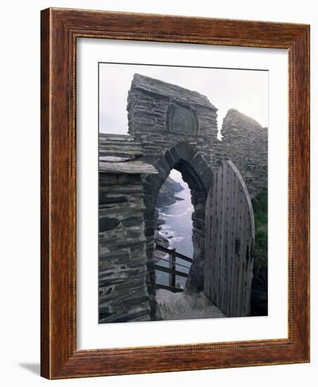 Doorway, Tintagel Castle, Cornwall, England, United Kingdom-Adam Woolfitt-Framed Photographic Print