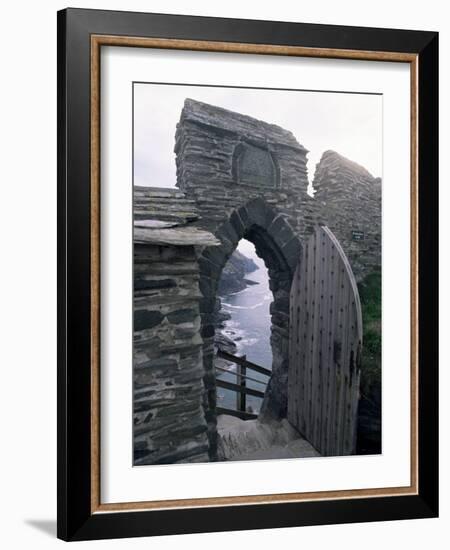 Doorway, Tintagel Castle, Cornwall, England, United Kingdom-Adam Woolfitt-Framed Photographic Print