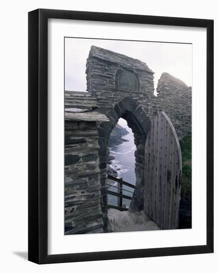 Doorway, Tintagel Castle, Cornwall, England, United Kingdom-Adam Woolfitt-Framed Photographic Print