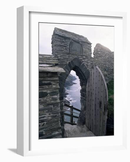 Doorway, Tintagel Castle, Cornwall, England, United Kingdom-Adam Woolfitt-Framed Photographic Print