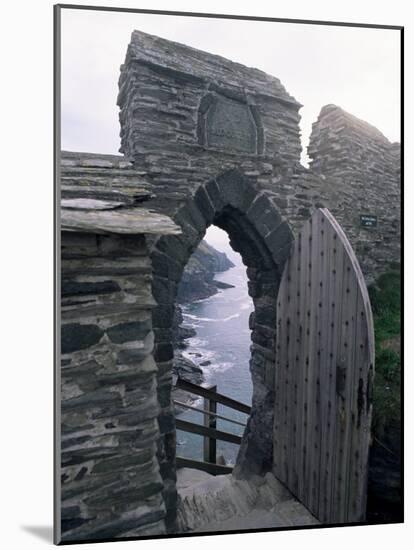 Doorway, Tintagel Castle, Cornwall, England, United Kingdom-Adam Woolfitt-Mounted Photographic Print