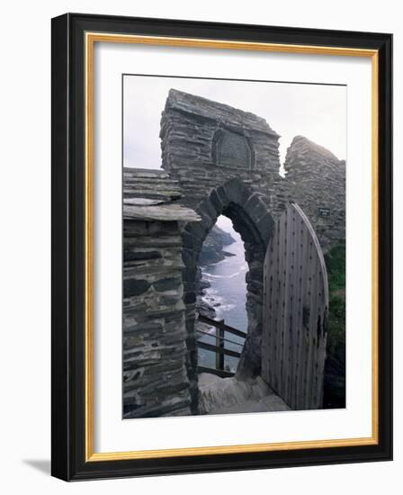 Doorway, Tintagel Castle, Cornwall, England, United Kingdom-Adam Woolfitt-Framed Photographic Print