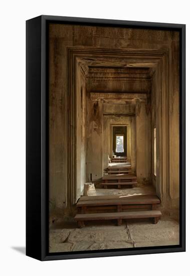Doorways, Inner Gallery, Khmer Temple, Angkor World Heritage Site, Siem Reap, Cambodia-David Wall-Framed Premier Image Canvas