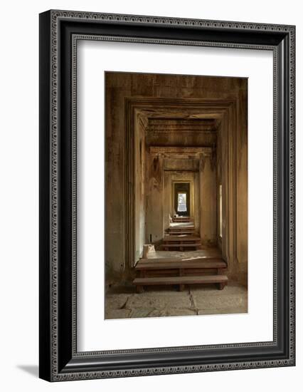 Doorways, Inner Gallery, Khmer Temple, Angkor World Heritage Site, Siem Reap, Cambodia-David Wall-Framed Photographic Print