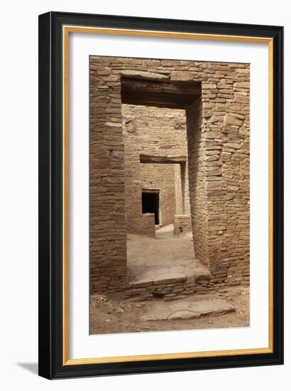 Doorways Inside Pueblo Bonito, an Anasazi/Ancestral Puebloan Site in Chaco Canyon, New Mexico-null-Framed Photographic Print