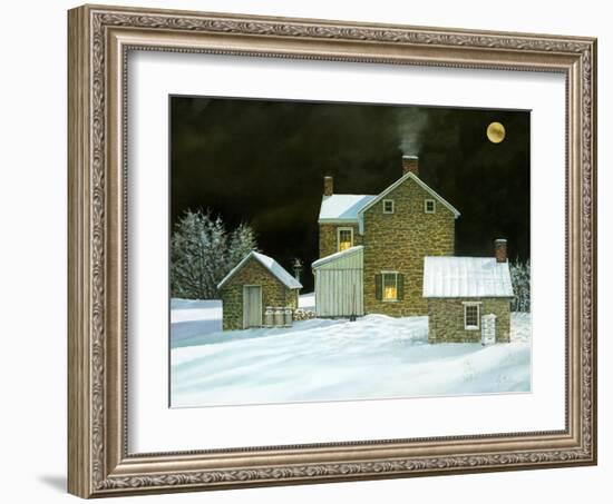 Dooryard Snow-Jerry Cable-Framed Art Print