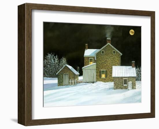 Dooryard Snow-Jerry Cable-Framed Art Print