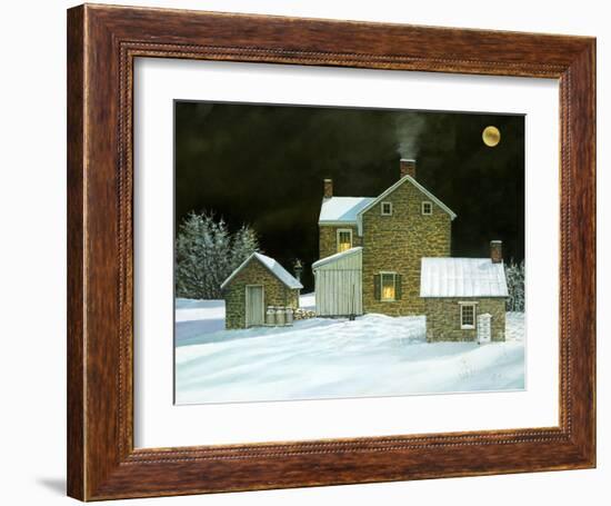 Dooryard Snow-Jerry Cable-Framed Art Print