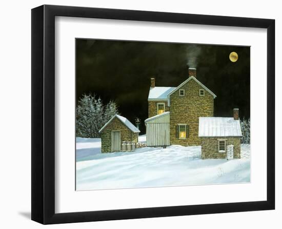 Dooryard Snow-Jerry Cable-Framed Art Print