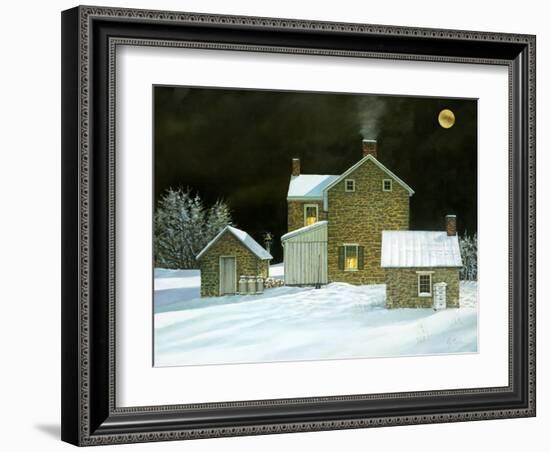 Dooryard Snow-Jerry Cable-Framed Art Print