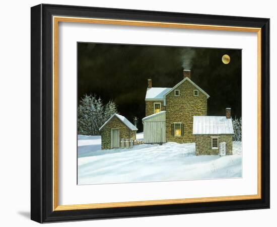 Dooryard Snow-Jerry Cable-Framed Art Print