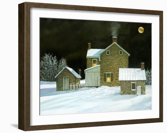 Dooryard Snow-Jerry Cable-Framed Art Print