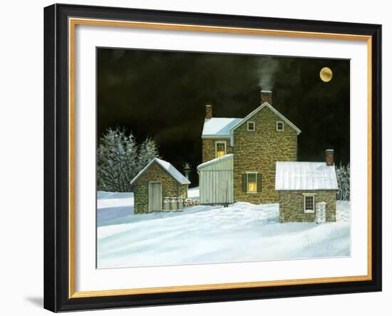 Dooryard Snow-Jerry Cable-Framed Art Print