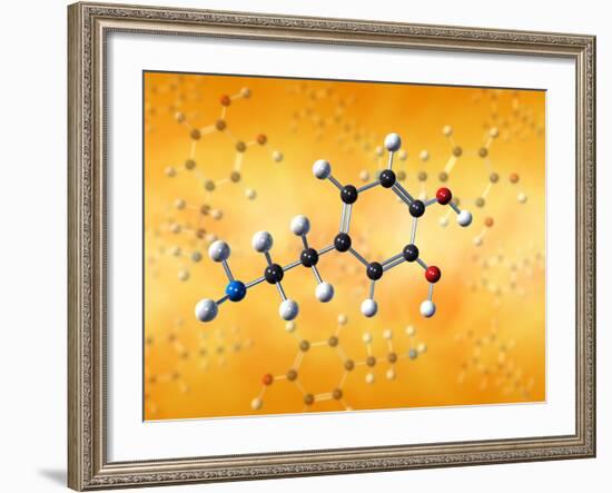 Dopamine Neurotransmitter Molecule-David Mack-Framed Photographic Print