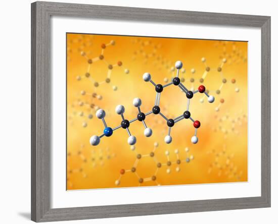 Dopamine Neurotransmitter Molecule-David Mack-Framed Photographic Print