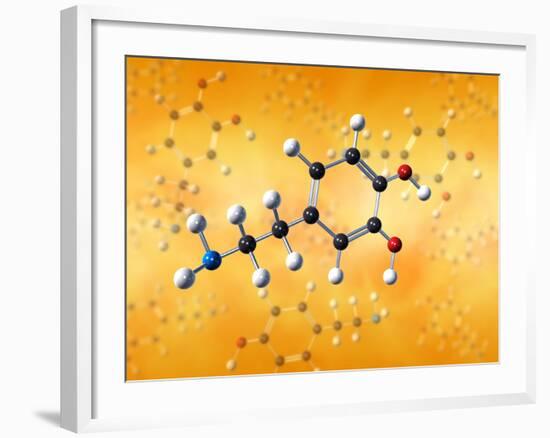 Dopamine Neurotransmitter Molecule-David Mack-Framed Photographic Print