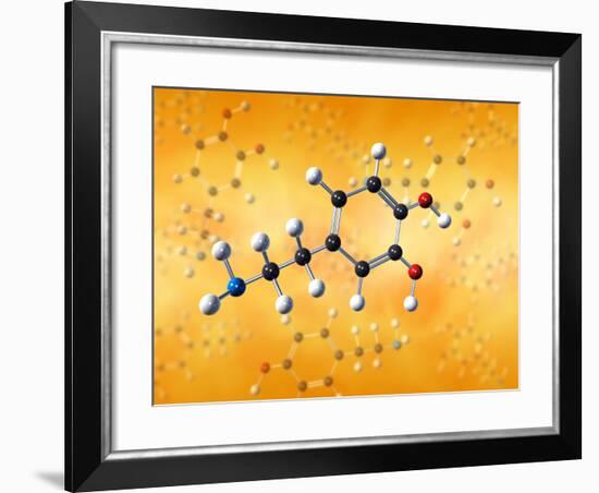 Dopamine Neurotransmitter Molecule-David Mack-Framed Photographic Print