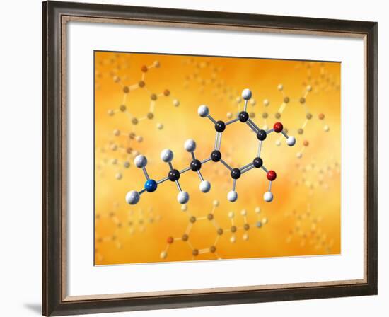 Dopamine Neurotransmitter Molecule-David Mack-Framed Photographic Print