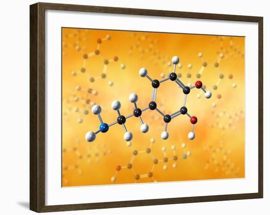 Dopamine Neurotransmitter Molecule-David Mack-Framed Photographic Print