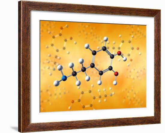 Dopamine Neurotransmitter Molecule-David Mack-Framed Photographic Print