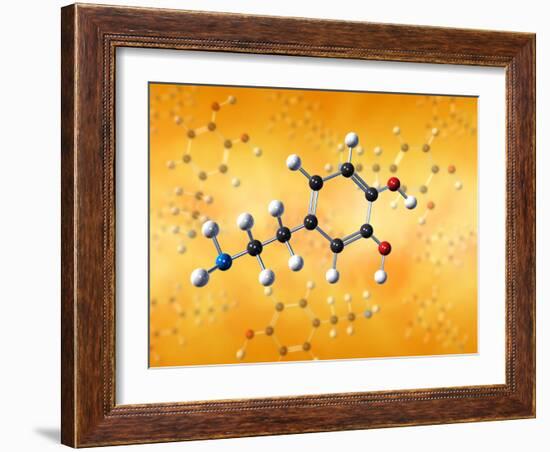 Dopamine Neurotransmitter Molecule-David Mack-Framed Photographic Print