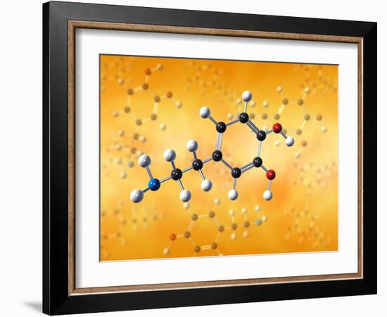 Dopamine Neurotransmitter Molecule-David Mack-Framed Photographic Print