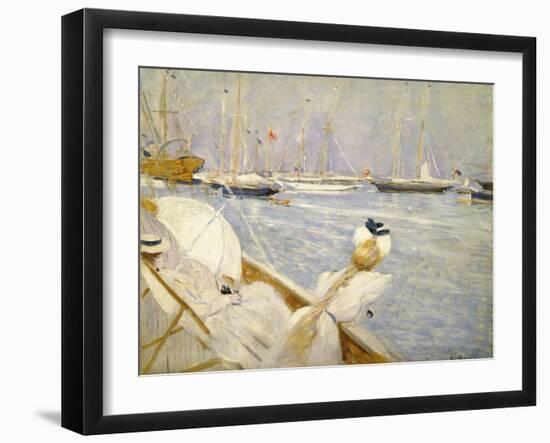 Dora Hugo and the Wife of the Artist; Dora Hugo Et La Femme De L'Artiste-Paul Cesar Helleu-Framed Giclee Print