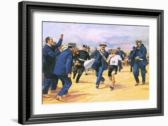 Dorando Pietri, a Gallant Marathon Runner from the 1908 London Olympics-Alberto Salinas-Framed Giclee Print